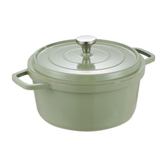 20cm/24cm Enamel Stew Pot, Double-Handled Non-Stick Soup Pot for Instant Noodles and Daily Cooking, Suitable for Gas Stove and Induction Cooker, White/Green/Red