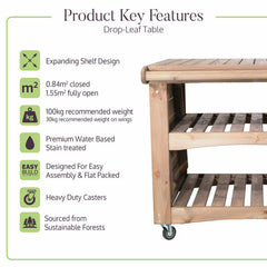 Zest Garden Drop Leaf Table