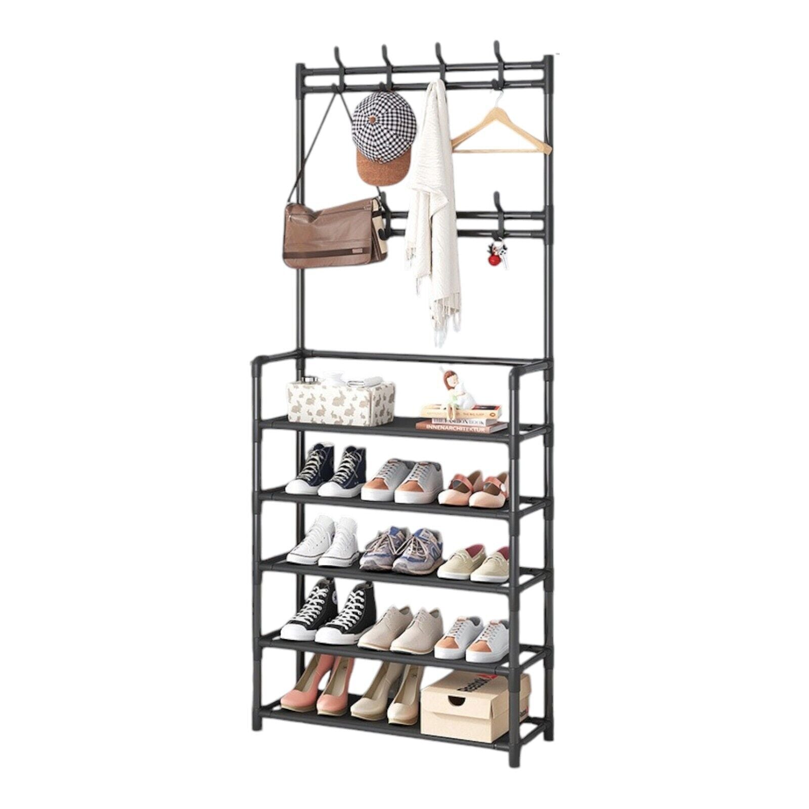 Duty Double Clothes Rail Rack Space-Saving, Foldable Design with Dual ...