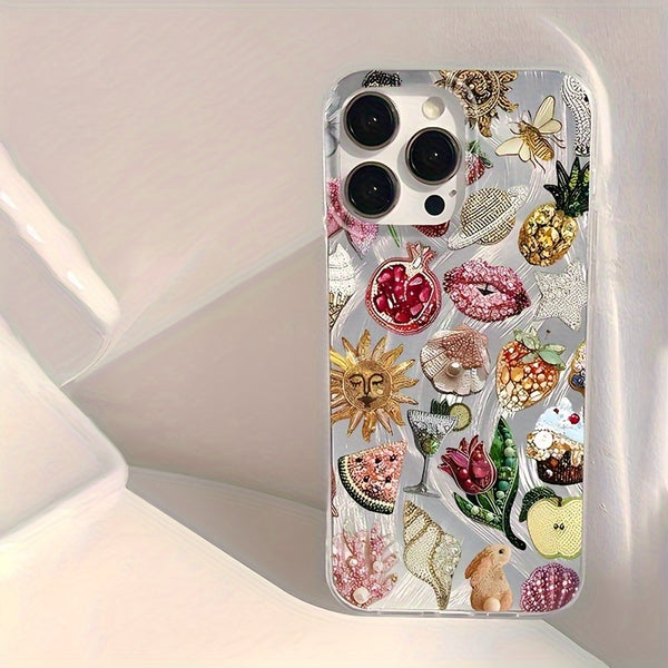 Phone Case: This Is a Stylish And Unique Shell-Themed Phone Case with a Planet Flower Design, Offering Full Coverage And Shock Protection. Its Minimalist Design for iPhone 17 Promax/Pro/ Air, 16 Plus, 15, 14 Pro Max, 13, 12, 11 and Galaxy.Gift