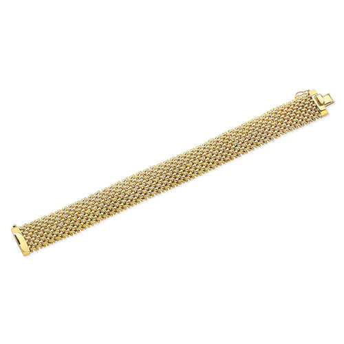 18Ct Yellow Gold Mesh Bracelet