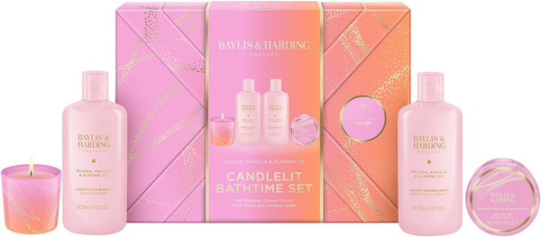 Baylis & Harding Jojoba, Vanilla & Almond Oil Luxury Pamper Gift Set (Pack of 1) - Vegan Friendly