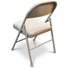 Crystals Deluxe Fabric Padded with Heavy Duty Steel Metal Frame Folding Back Rest Chair for Home Garden Office Computer Desk (1)