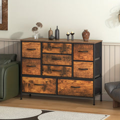 Stylish Large 9 Drawers Dresser with Durable Metal Frame, Scratch-Resistant MDF Top, And Spacious Fabric Drawers - Tall Chest Of DrawersPerfect for Elegant Bedroom, Cozy Living Room Or Functional Office Use