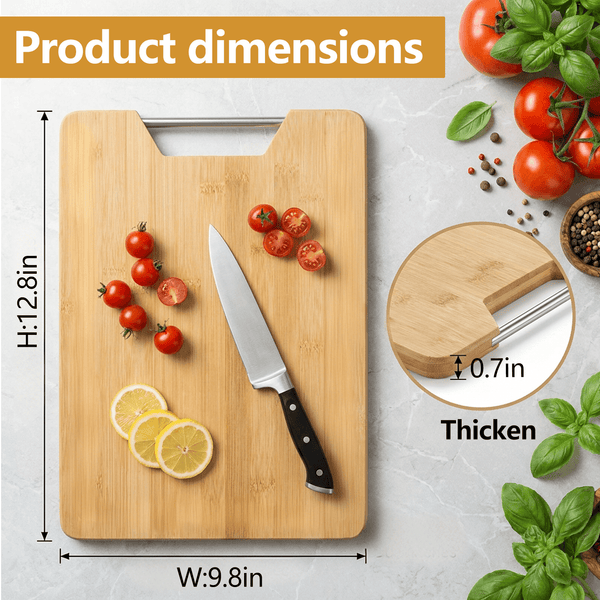 3/2/1pc Upgraded Large Chopping Board, High-quality Wooden Chopping Board, Food Safety, Durable Wood Blocks, Suitable for Meat, Cheese, Bread, Vegetables and Fruits, Ideal Kitchen Utensil, Perfect Gift for Families and Dormitories.