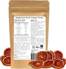 Drink Botanicals Ireland Dried Blood Orange Slices Wheels | 16+Slices | 100% Natural | for Cocktail Garnishing, Wreath, Cakes, Snacking, Infusions, Desserts | 1.76 Oz, 50 Grams |Resealable Kraft Pouch