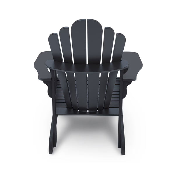 Leisure Line Adirondack Faux Wood Garden Chair in Black