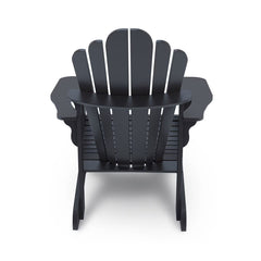 Leisure Line Adirondack Faux Wood Garden Chair in Black