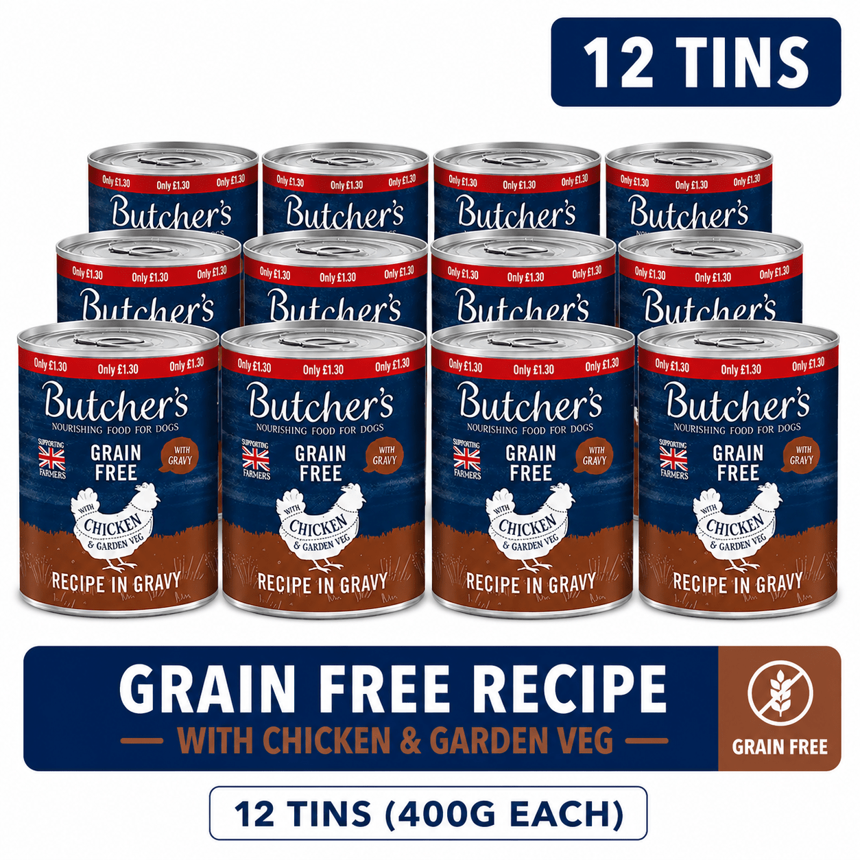 Butcher'S Chicken in Gravy Pack of 12 x 400gm
