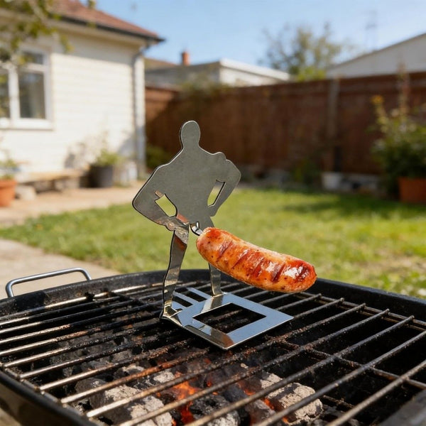 Stainless Steel Hot Dog Grill, Funky Muscle Man Hot Dog Grill, Portable Hot Dog Grill-Camping And Party BBQ Additions
