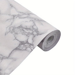10M Self Adhesive Grey White Marble Effect Vinyl Wrap Film for Kitchen Worktops Wall Floor Sticker