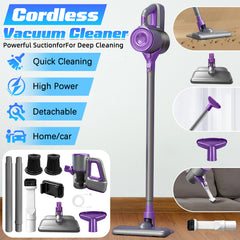 3-in-1 Vacuum Cleaner Handheld Cordless Powerful Suction Rechargeable Car Vacuum Portable Home Stick Vacuum Wet Dry Dust Collector High Power for Home Car Auto Cleaning