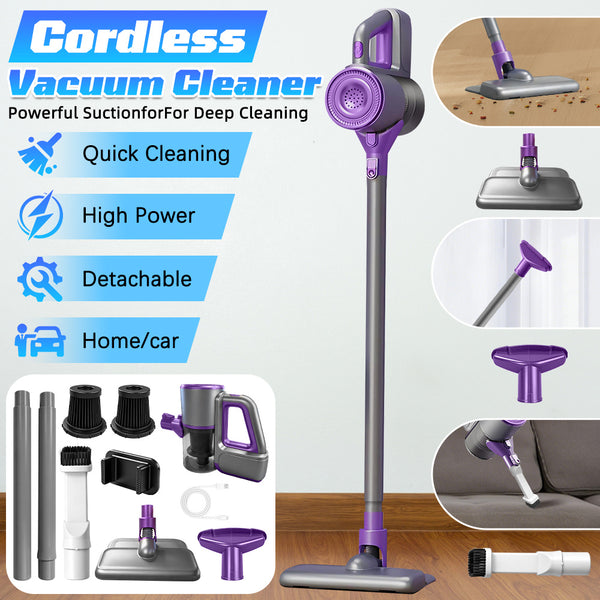 3-in-1 Vacuum Cleaner Handheld Cordless Powerful Suction Rechargeable Car Vacuum Portable Home Stick Vacuum Wet Dry Dust Collector High Power for Home Car Auto Cleaning