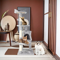 Tall Cat Tree Large Climbing Tower Kitten Scratching Post Condo Activity Centre