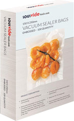 Sousvidetools | Vacuum Sealer Bags | Pack of 100 | 30Cm X 40Cm | Embossed Food Storage | Sous Vide Cooking, Freezing & Microwaving | [SVT-06005]