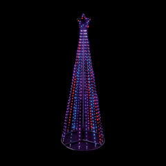 Premier 4M Flexibrights Lit Pyramid Tree with with 1374 Pink, Purple, Turquoise and Orange Leds