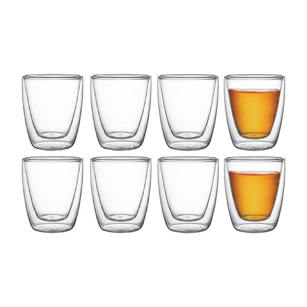 Tramontina Double Walled Glass Set, 270Ml, 8 Piece