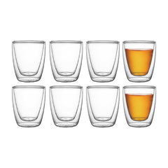 Tramontina Double Walled Glass Set, 270Ml, 8 Piece