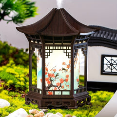 Chinese-Style Mini Humidifier & Night Light - USB- Portable Cool/Dry Mist Air Humidifier with Traditional Pagoda/Tortoise Design, ABS Quiet Operation for Home, Office, Car, - Ideal Gift for & (USB-, Humidifiers for Bedroom