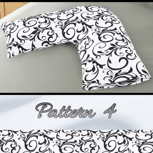 T&T Printed V Pillow Covers Easy Care Head Back Neck Maternity Support 74x34cm
