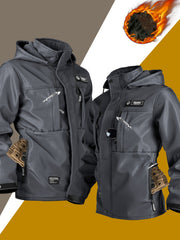 Men's -Lined Set: Jacket Outerwear, Casual, Warm, Windproof, Autumn/Winter Jacket, Composite Jacket Set for Tactical Outdoor Hiking
