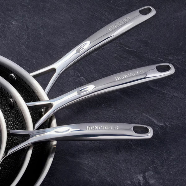 Henckels Paradigm Stainless Steel Ceramic Fry Pan Set, 3 Piece