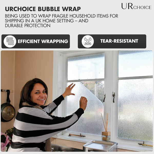 Bubble Roll 1000 mm x 75 m – Bubble Packaging Roll, Thick Polythene Roll for Moving, Packing & Shipping, Strong Cushioning for Fragile Items, Home, Office & Warehouse Use