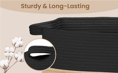 65L Large Storage Basket Blanket Baskets in Living Room, Nursery, Bedroom, Cotton Rope Baskets for Towels, Books, Toys, Dirty Clothes, Baby Storage Organiser, Grey, 65L