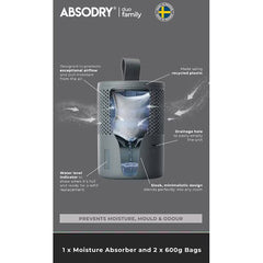 Absodry Moisture Absorber with 2 Refills