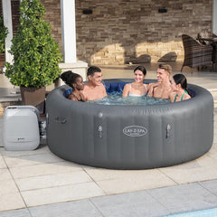 Lay-Z-Spa Santorini Maxhold Energysense Smart Luxe Hydrojet Pro, 7 Person Inflatable Spa
