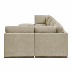 Henredon Murphy Taupe 6 Piece Modular Fabric Sofa
