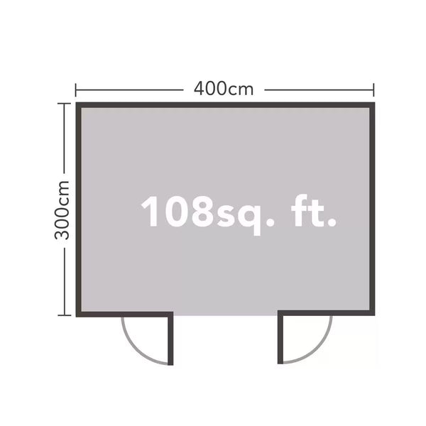 Forest Garden Melbury 45Mm Log Cabin 13Ft 1