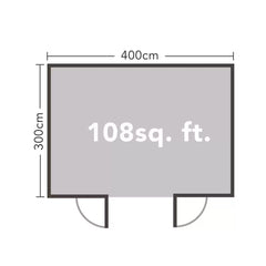 Forest Garden Melbury 45Mm Log Cabin 13Ft 1