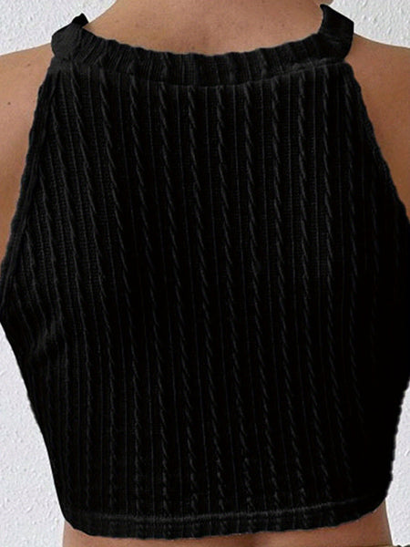 Women's Cold Shoulder Sleeveless Slim Fit Tank Top with Tassel Hem - Summer Beachwear Elegant Solid Color Cold Shoulder Exposed Shoulder Blouse for Parties Weddings - Machine Washable Solid Color Non-sheer Tops