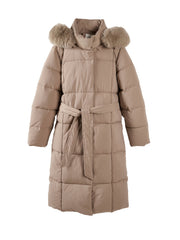 Long Belted Puffer Coat Winter Wonderland Outfit Women Casual Jacket, Versatile Winter Outerwear With Chic Design, Perfect For Everyday Fashion And Cold Weather Comfort