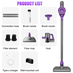 Handheld Stick Vacuum | Strong Suction, Dust Cup, Multiple Modes for Vacuuming, Mopping, and Sweeping | USB Charging, 60dB Low Noise, Compact Design, Ideal for Home, Carpets, Pet Hair Cleaning. Mother'S Day Gift/Birthday gift.