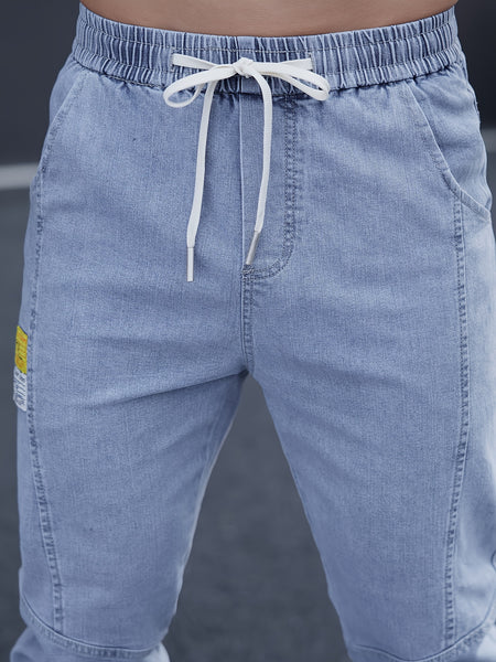New Men's Washed Jeans for Spring and Autumn, Fashionable Ankle Pants, Comfortable Casual Trousers