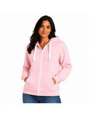Women'S Fashion Zip-Up Hoodie - Ladies Fleece Plain Hooded Top - PLUS SIZES Small to XXXXXL S to 5XL (UK 8-22) Available in 15 Colours