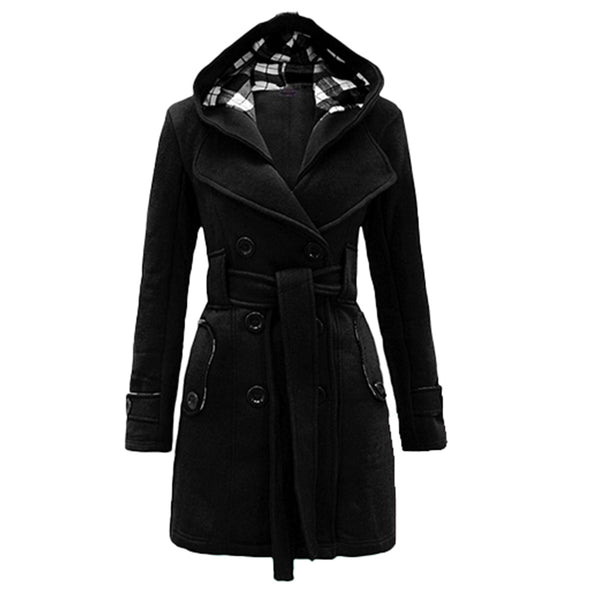 NOROZE Women’s Fleece Coat | Long Sleeve Belted Button Jacket | Warm Winter Outerwear | UK Sizes 8–26
