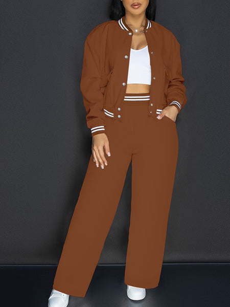 5332 Vacation European And American Outing Party Leisure Holiday Style Pocket Women'S Outfit Women'S Pants Set
