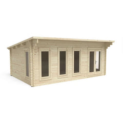 Delivered Forest Garden Harescombe 58Mm Log Cabin 19Ft 8