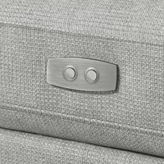 Thomasville Rockford Grey 6 Piece Modular Fabric Sofa with Power Footrests