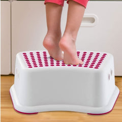 Plastic Child Foot Step Stool Anti-Slip Cover on Top For Children Practical Non-Slip Toilet Step | Toilet Steps For Toddlers | Step Stool | Toddler Step Stool | Toilet Seat & Step, Toilet Stool