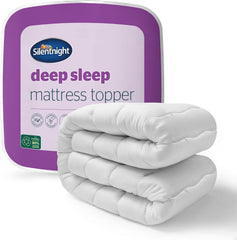 Silentnight Deep Sleep Mattress Topper Single Bed - Soft Supportive Comfortable Durable Bed Topper with Easy Fit Elasticated Straps - Hypoallergenic and Machine Washable - Single - 190X90Cm