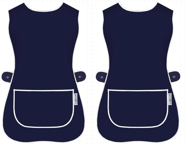 Pack of 2 Tabard Apron | Aprons for Men, Women, and Ladies | Professional Cooking Aprons with 2 Pockets | Adjustable Kitchen Apron for Baking, BBQ, Grilling, Gardening, Crafting, Cleaning, Painting, Barista, Restaurant Work | Cute & Stylish Gift Apron for