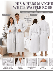 Unisex Waffle Bath Robe Luxury 100 Egyptian Cotton Soft Hotel Quality Dressing Gown Spa Shawl Lightweight Sleep Nightwear Collar Robe Size S-XL