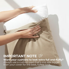 Duck Feather Cushion Inner Pads, Pack of 2 – 100% Cotton Cover – Hotel Quality Pillow Inserts for Sofa, Bed & Home Decor