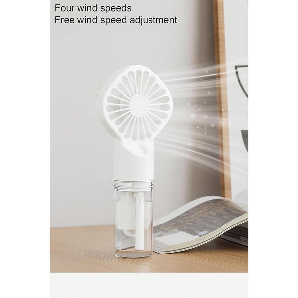 SJMR Handheld Mist Fan – Portable & Lightweight Rechargeable Mini Fan with Cooling Spray for Travel, Outdoor, Gym, Office & Summer Use