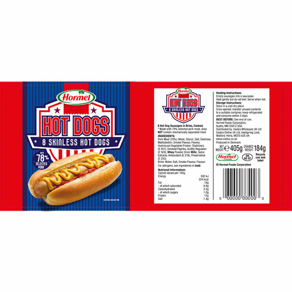 Hormel Hot Dogs, 6X405G