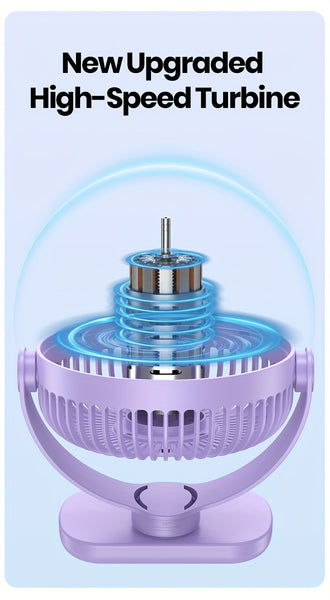 TOPK Mini USB Desk Fan, 3-Speed Adjustable Airflow, Low Noise Quiet Operation, 360° Flexible Rotation, Compact Portable Design for Home, Office & Bedroom